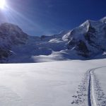 Skitour-Piz-Palü---Anstieg-am-Morteratschgletscher