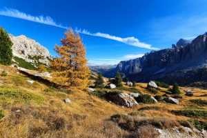 Klettern-in-den-Dolomiten---Herbststimmung