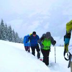 Schneeschuhtour-zum-Sonntagshorn---Anstieg-bei-Neuschnee