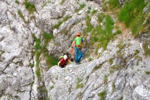 Watzmann-Ostwand---Unterwegs-zur-Wasserfallplatte