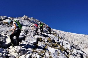 Alpspitz-Klettersteig---Nordwand-Ferrata---Abstieg-Ostschulter