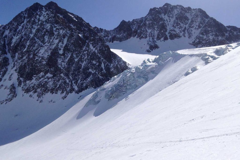 Skidurchquerung-Stubaier-Alpen---Alpeiner-Ferner-Gletscherbruch