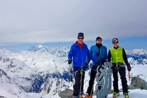 Haute-Route---Rosablanche-Gipfel-mit-Blick-zum-Mont-Blanc
