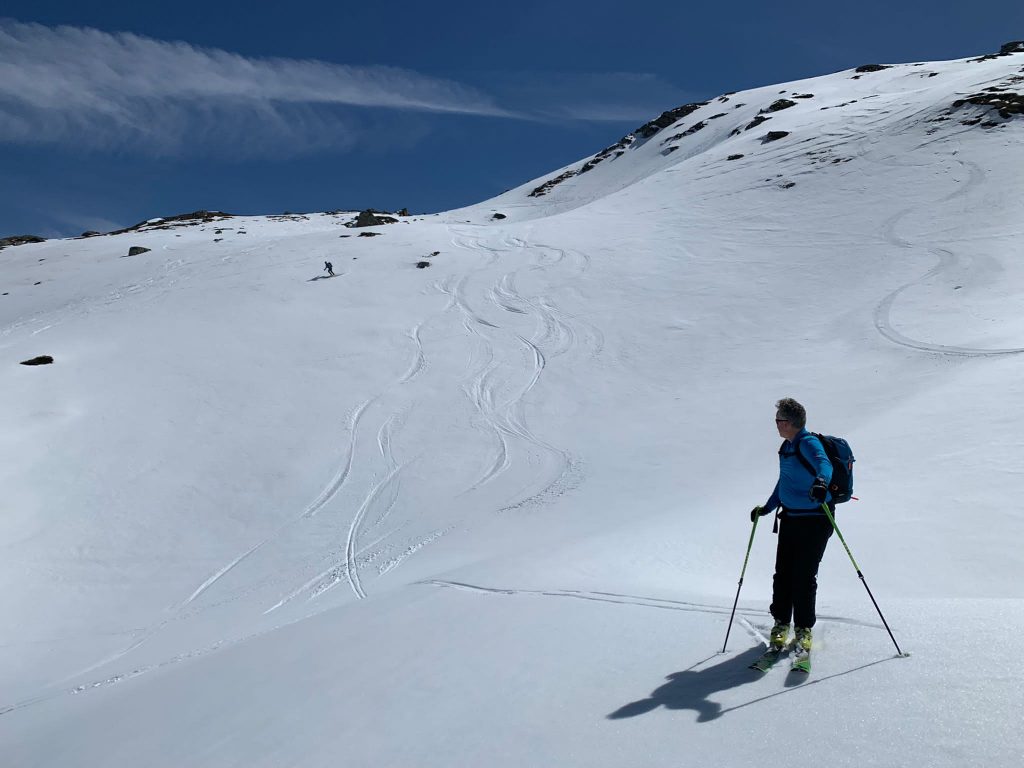 Skitourenkurs im Sellrain - Kühtai - In der Abfahrt