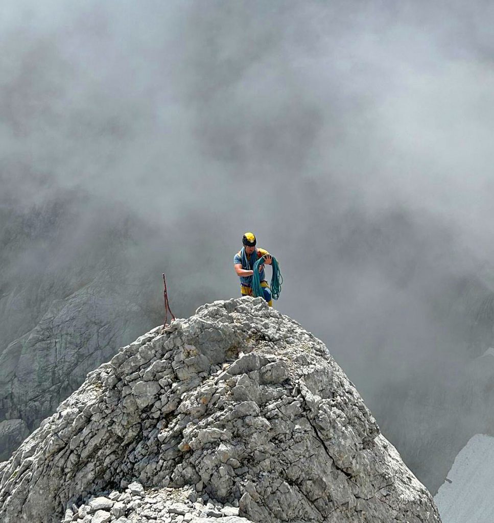 Eisenzeit---Zugspitze-mit-Bergführer---Abseilstelle