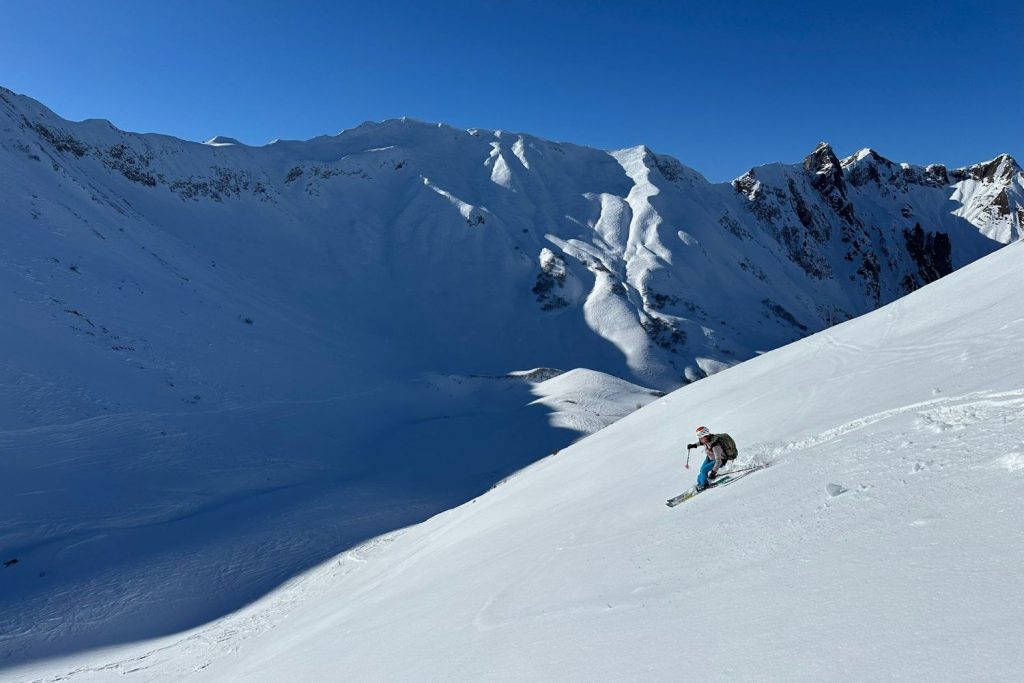 Skitouren im Kleinwalsertal - In der Abfahrt
